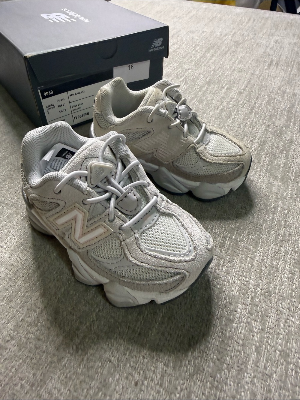 New Balance Kids Cream/WhitePink Athletic Sneakers New In Box Discounted/